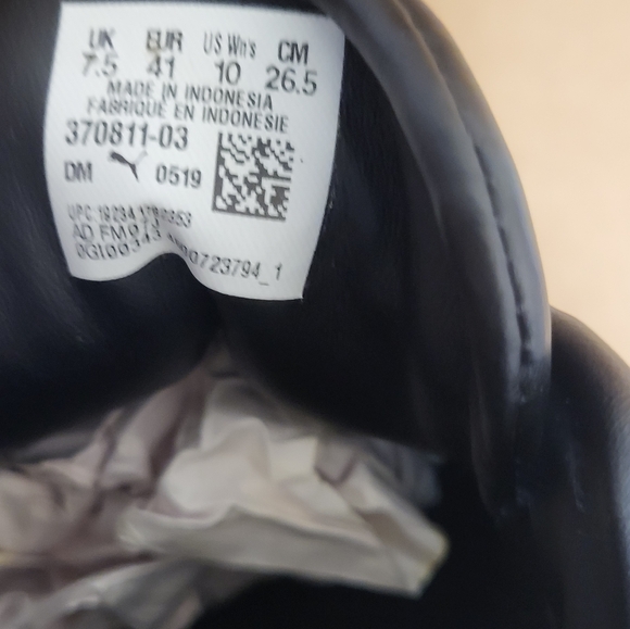 PUMA Cali Bold Black Metallic Gold Women Size 10 - Picture 13 of 16